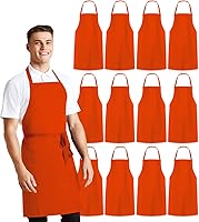 Vista 13 de Aprons for Men - 100% Polyester Chef Apron Women with Extra Long Ties - Cooking Aprons for Women & Mens Apron Gris