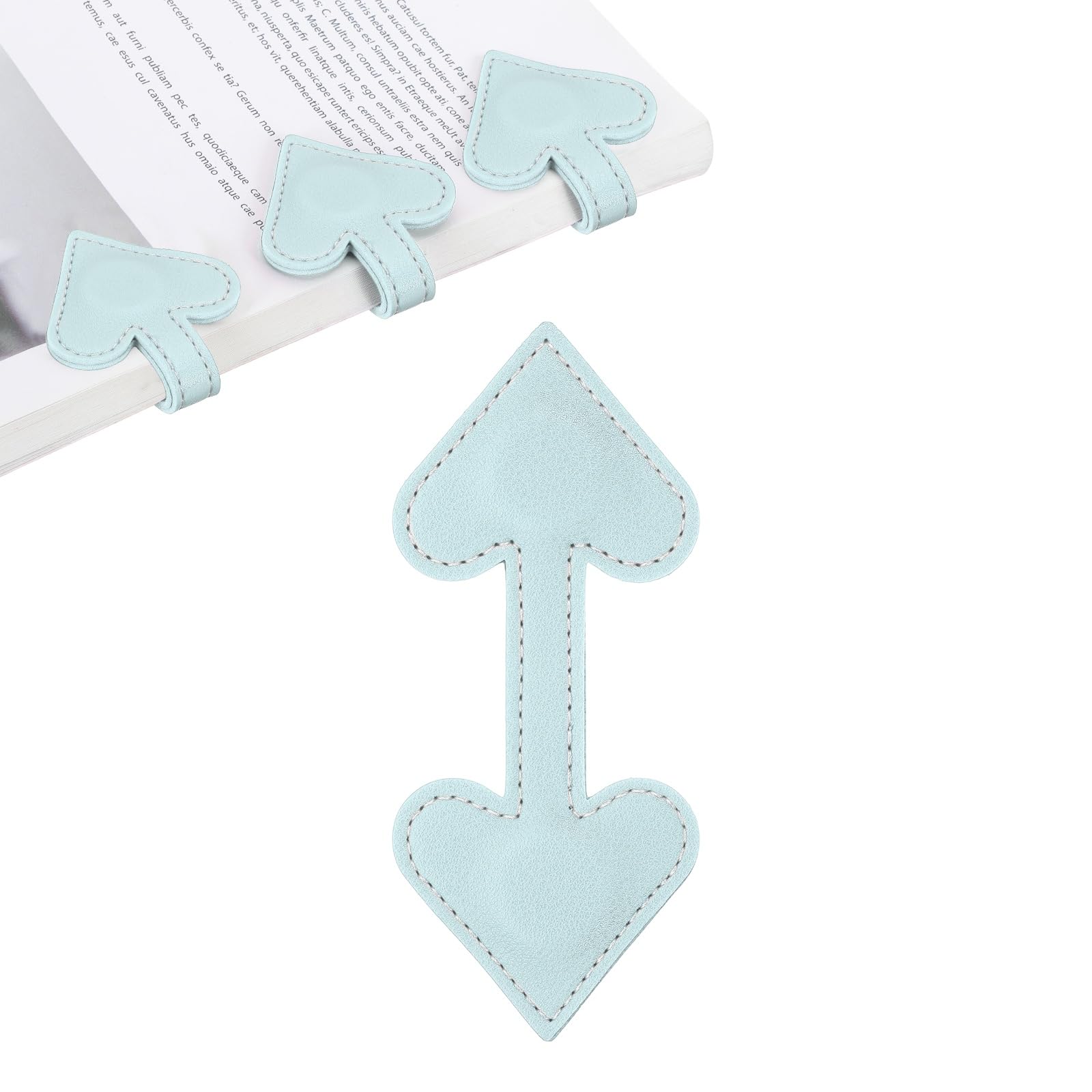 PATIKIL Magnetic Bookmarks, Heart Shape Book Marks Magnet Page Markers for Book Reading Men Women Teacher Reader Book Lover Writers, Blue