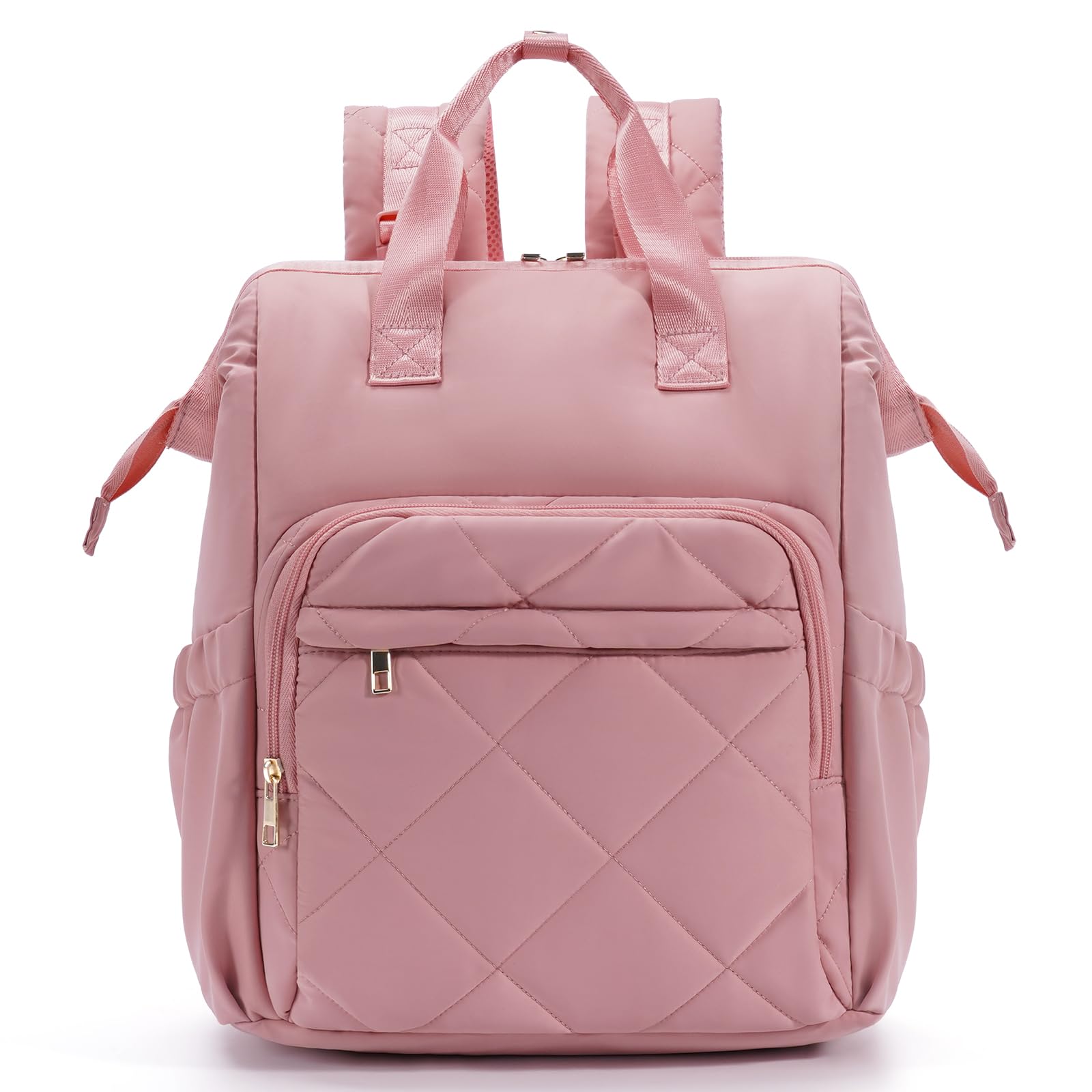CEI-CEI Nappy Bag Backpack for Mom and Dad, Puffer Baby Bag Backpack with Insulated Pocket, Water-Resistant, Unisex Travel Backpack with Changing Pad & Stroller Straps