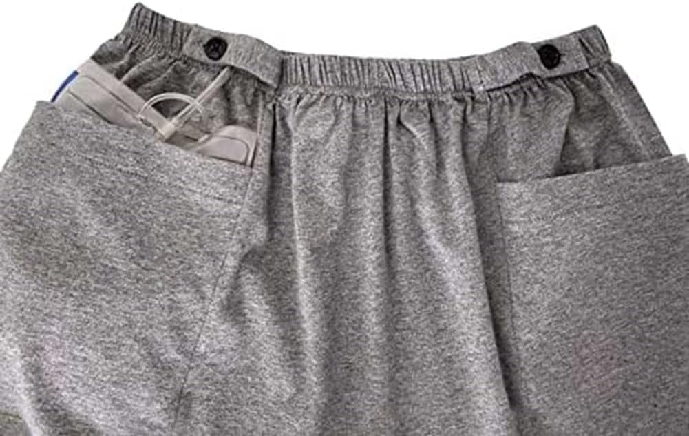 Pantaloni per Catetere, Pantaloncini per Sacca per Nefrostomia, Pantaloncini per La Cura della Sacca di Drenaggio per Stomia, Biancheria Intima di Supporto per Catetere per Uomini E Do, XX-Large