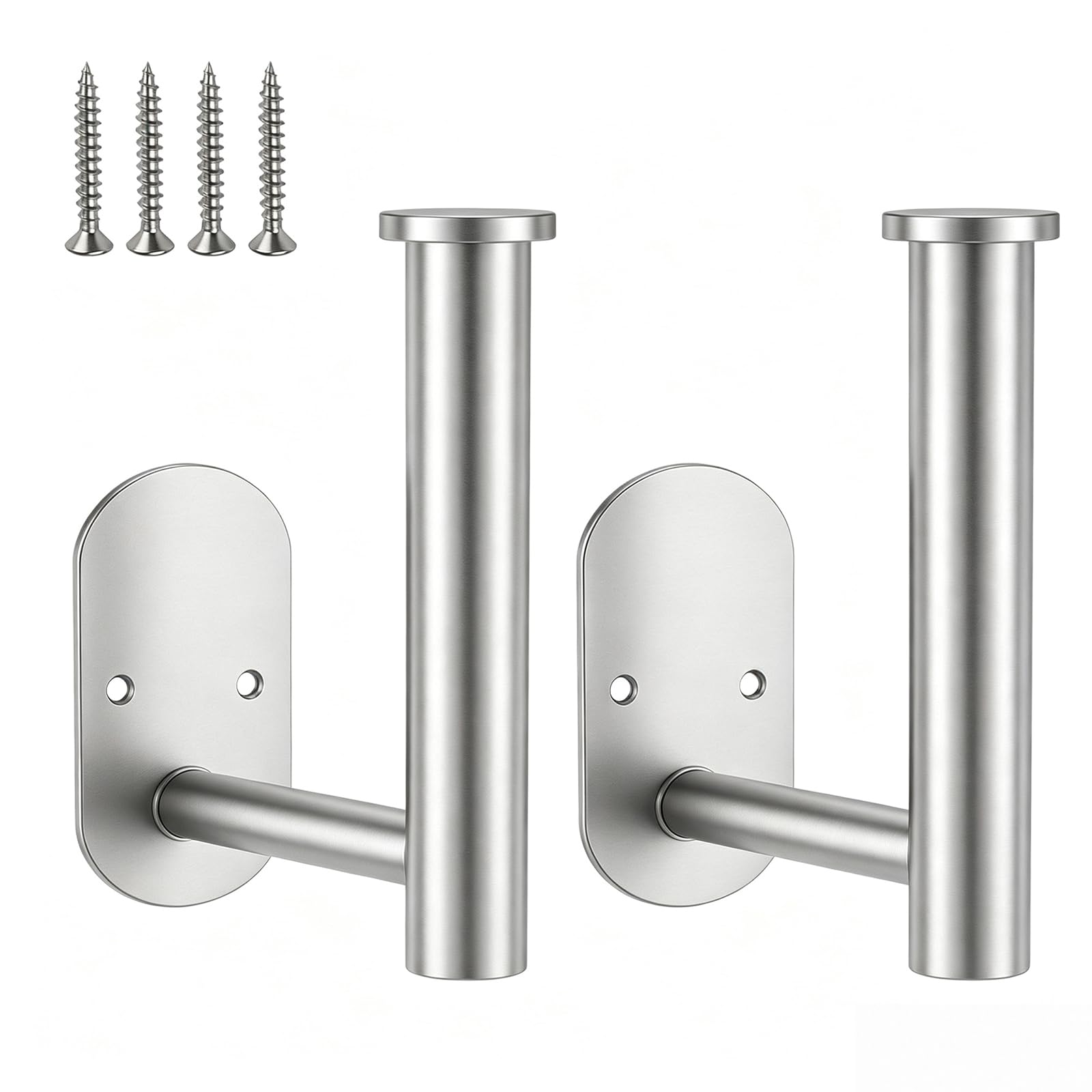 Curtain Holdbacks, 2 Pcs Self Adhesive or Drilling Curtain Tie Backs for Curtains, No Drill Metal Wall Mount Curtain Hooks Holder for Home Office Living Room Bedroom Window Drapery, Silver