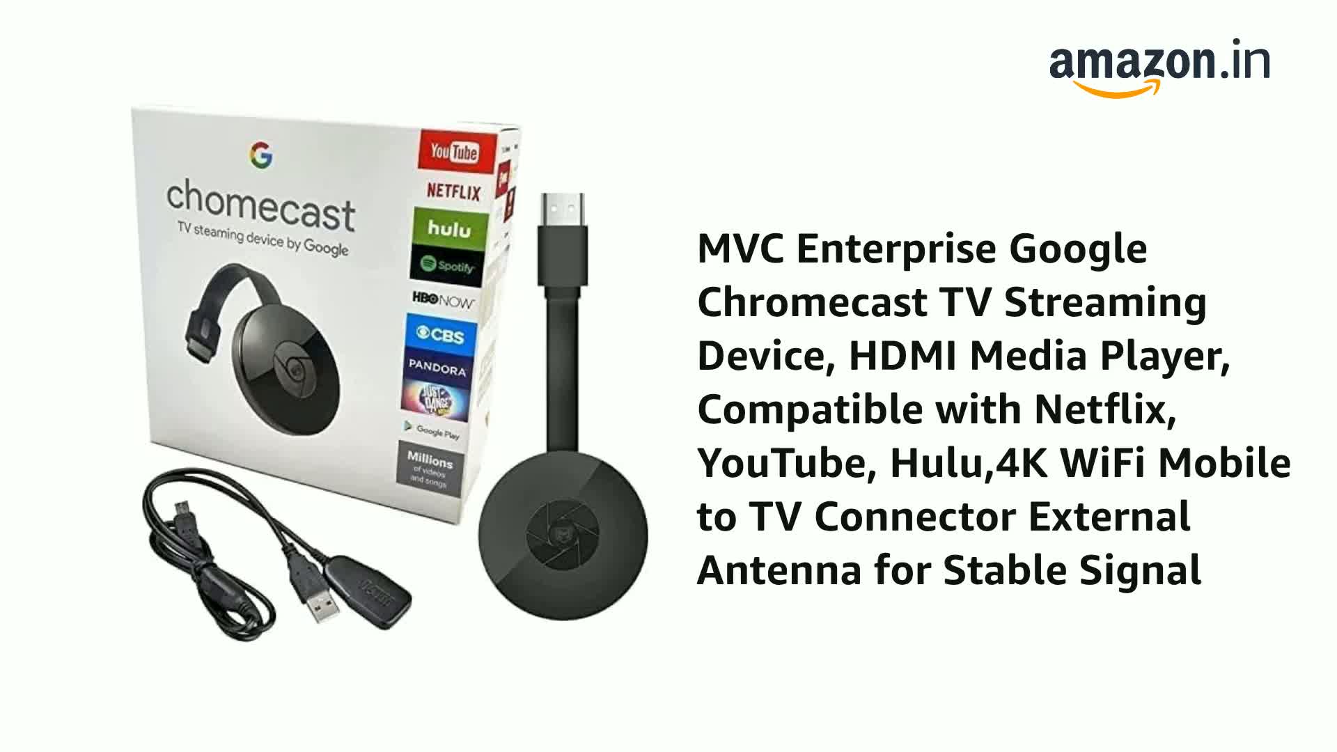 MVC Enterprise Google Chromecast TV Streaming Device, HDMI