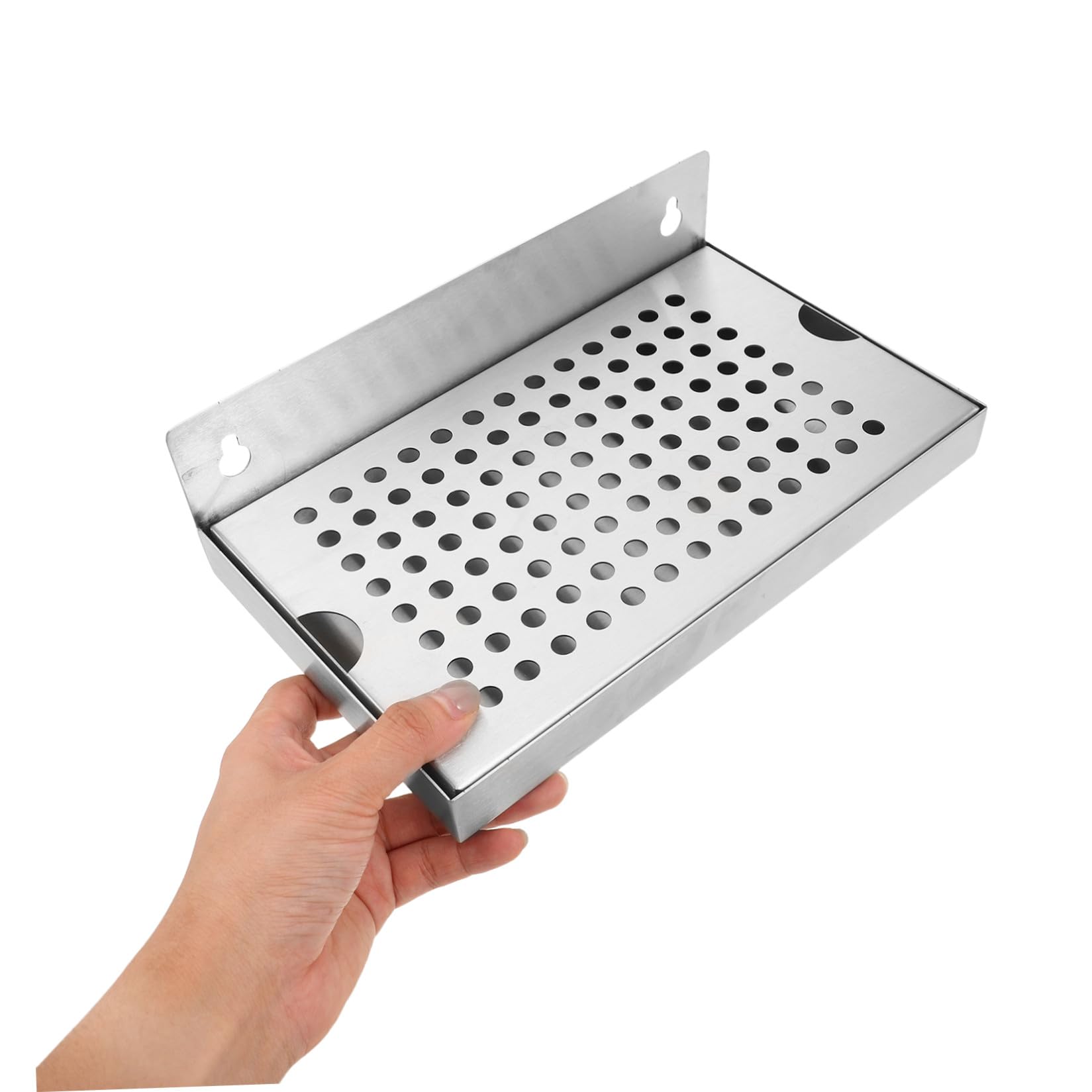 Ciieeo Bandeja de Goteo Diseño Desmontable para Grifo de Cerveza de Acero Inoxidable con Drenaje y Montaje en Pared para Dispensadores de Bebida en Bares y Restaurantes