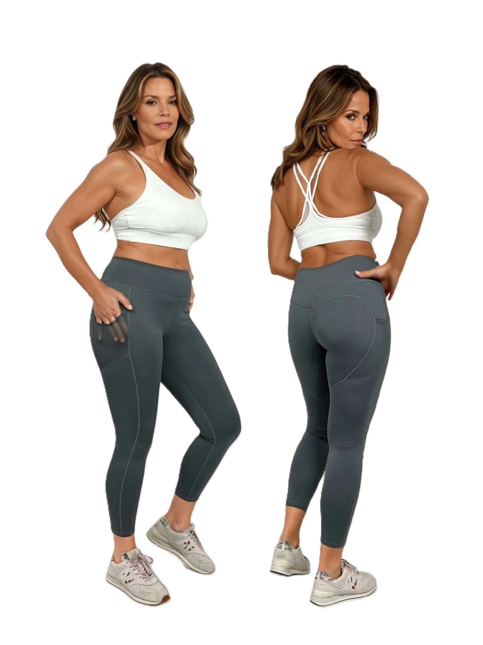 Ensemble Sport Femme Fitness - Tenue de Sport Brassiere sans Armature et Leggins Anti Cellulite Push Up, Sportswear Combinaison Pilates Running Yoga Zumba
