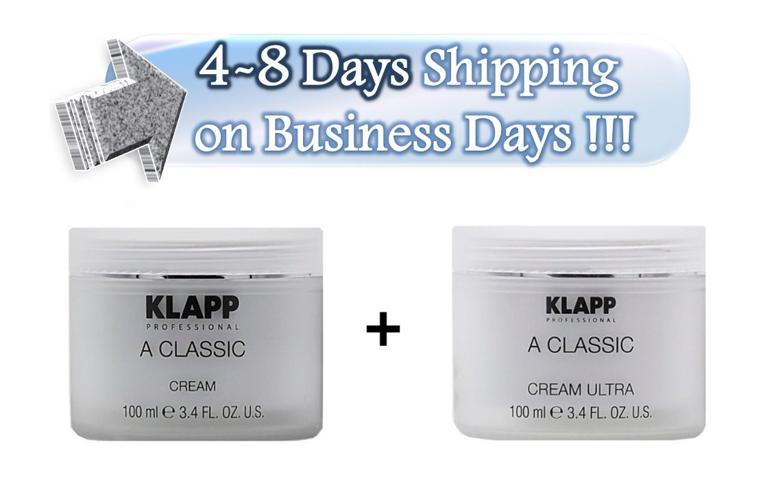 KLAPP A Classic Cream (Night) 100ml /3.4 Fl.Oz + KLAPP A Classic Cream Ultra (Day Cream) 100ml 3.4 Fl.Oz (4-8 Days Shipping on Business Days!!!)
