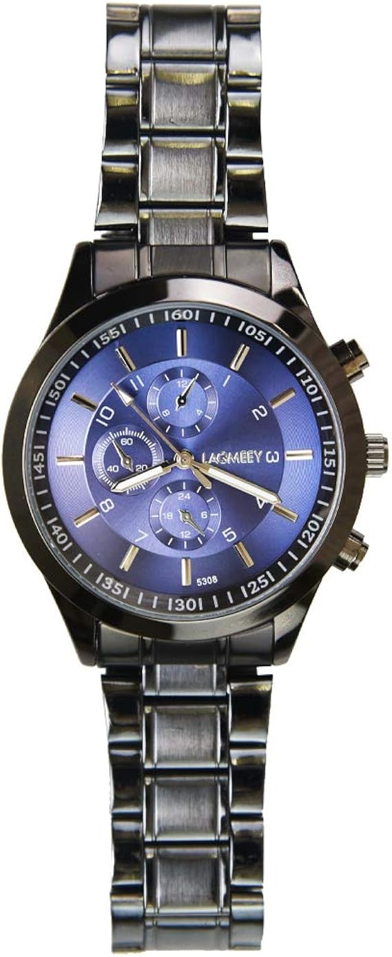 Amazon Dearness メンズ 腕時計 ウォッチ アナログ クロノグラフ 生活防水 ステンレス鋼 ビジネス カジュアル ブルー メンズ腕時計 腕時計 通販