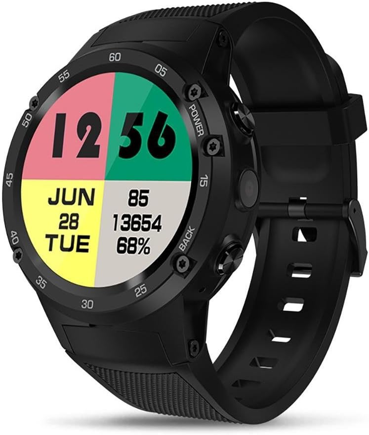 Smileyyi Zeblaze Thor 4 Flagship 4G LTE GPS Smart Watch with Camera Android 7.0 MTK6737 Quad Core 1GB+16GB 5.0MP 580mAh 4G/3G/2G Data Call Watch for Women Men
