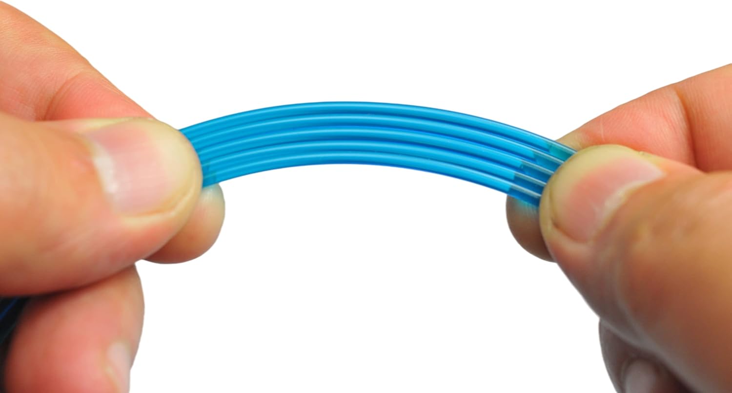 RANKI PETG Filament 1.75mm 3D Printer Filament, Dimensional Accuracy +/- 0.03 mm, 1kg Spool (Transparent Blue)