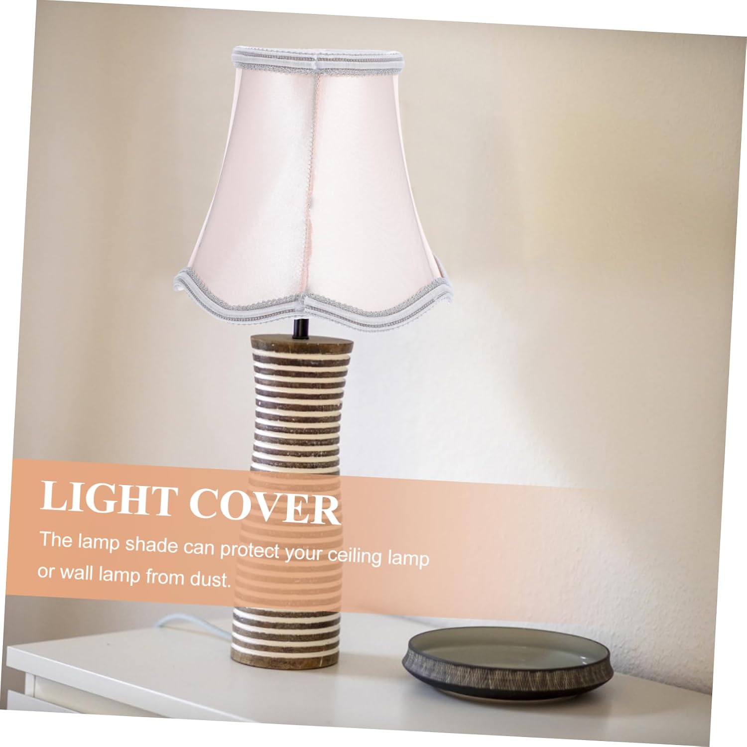 Levemolo 1pc Thicken Cloth Lampshade Chic Light Cover Accessory for Wall Lamp Stylish Decor for Bedroom Living Study Easy to Install Material