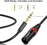 SLDXIAN Câble XLR Jack, Câble symétrique 6,35 mm TRS vers XLR (1M, Male) - 4