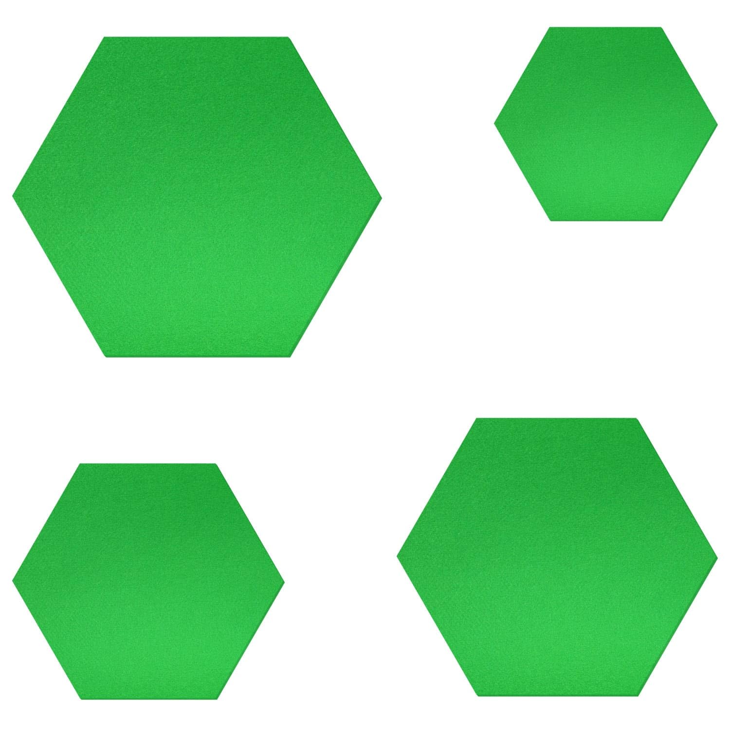 Fieltro hexágono verde claro – Decoración para manualidades 3-60 cm, paquete con:10 unidades, ancho: 56 cm de ancho