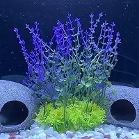 Planta Artificial Decorativa Para Aquário Roxa 20cm