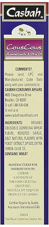 Casbah COUSCOUS ROASTED GARLIC & OLIVE OIL 7oz (3 Pack)
