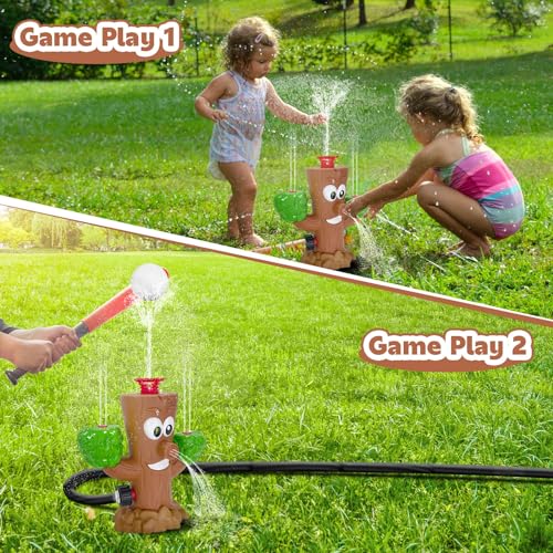 image for LAZZAROU Water Sprinkler Baseball Toy,Tree Water Play for Kids,Summer 
