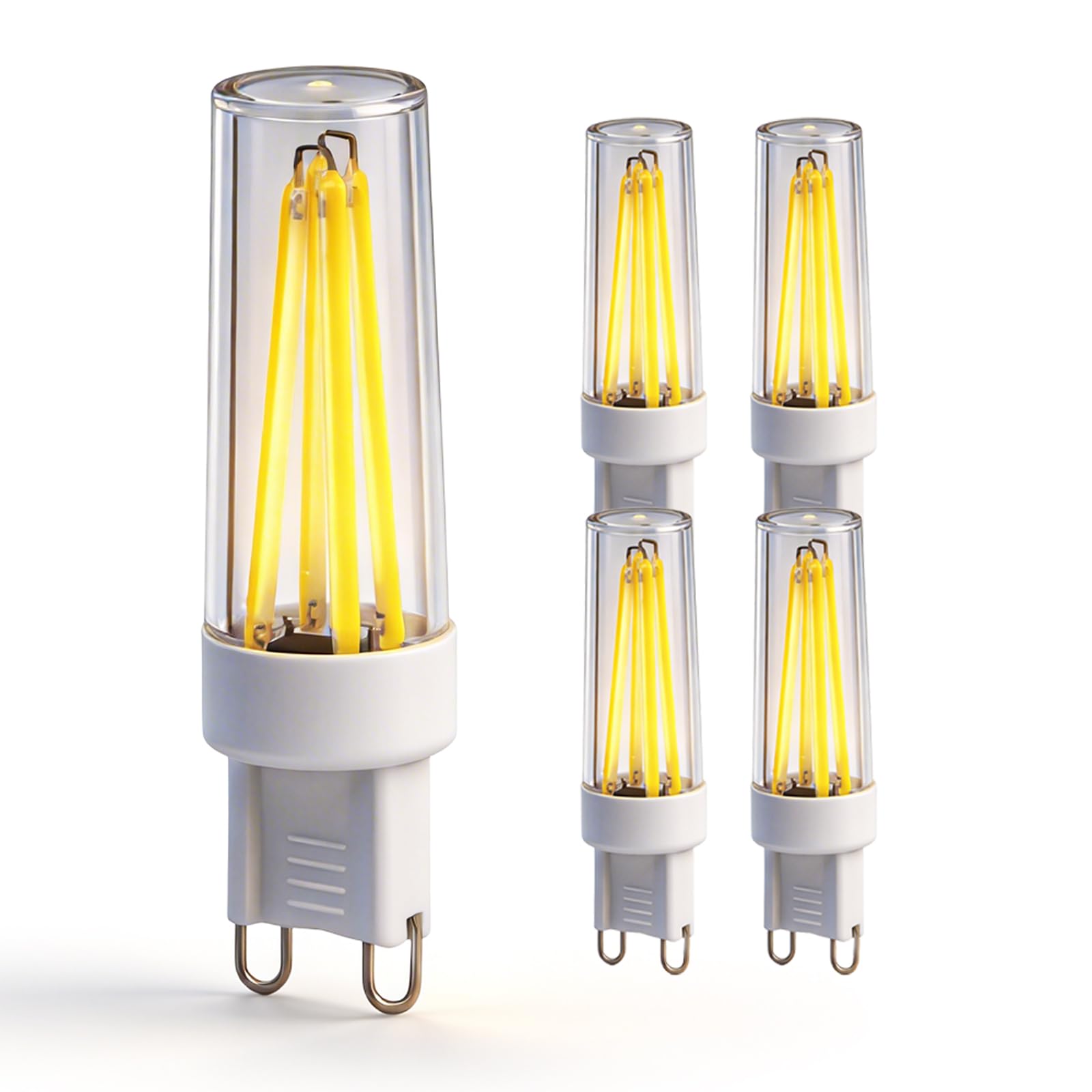 Ruiandsion Lampadina LED G9 220-240V Confezione da 5, 6000K Bianco Freddo, Lampada in PC Non Dimmabile per Lampada da Scrivano Illuminazione su Binario e Vetrina