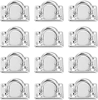 SAIJIAN 12 db Rozsdamentes Acél M5 Szemes Rögzítőlap - 35x30x25mm Négyzet Alakú Felfüggesztő Lemez 50kg Teherbírással Kampók Akasztásához 1