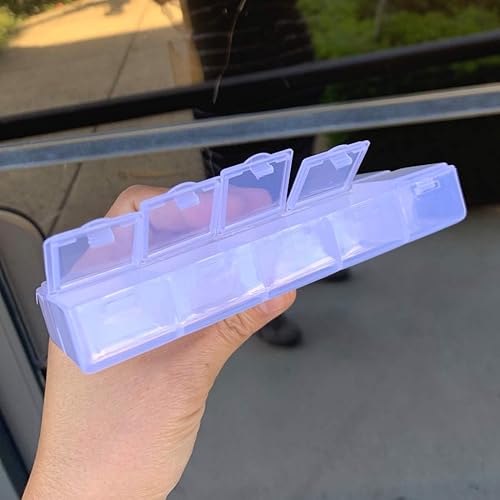 Miniatura 7 de 2Tomato Shipping Supplies Caja de almacenamiento de plástico rectangular transparente con 10 ranuras, organizador de compartimentos pequeños para