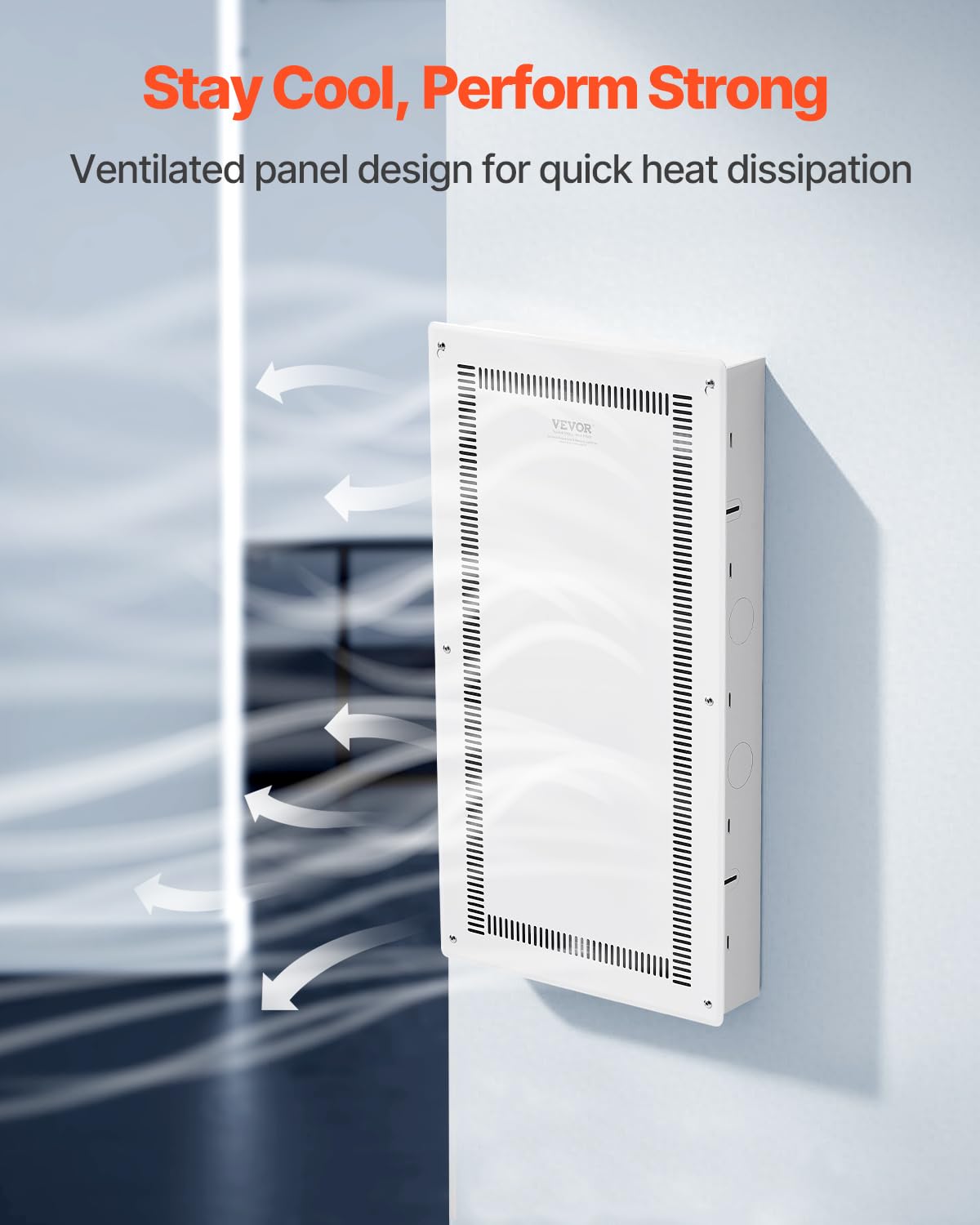 VEVOR Boîtier multimédia structuré, 71,1 cm, boîte multimédia encastrée avec couvercle, kit de gestion de câbles à montage mural, armoire multimédia à câblage structuré, acier laminé à froid, pour TV