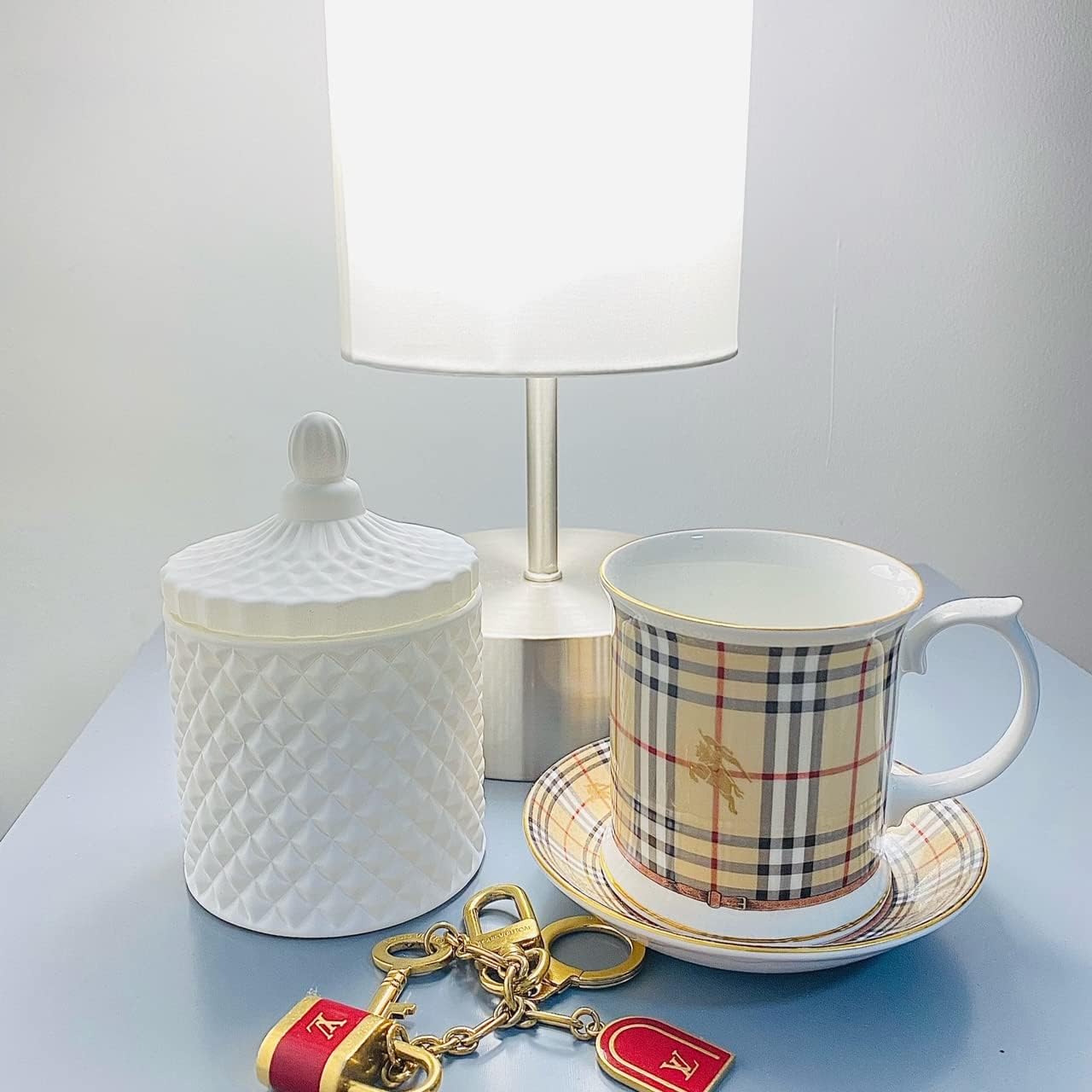 Cup of Tea White Candle Scented White Tea Light Home Decor Accent Decoration Non Toxic Reusable Container 100% Soy Candle Made in USA