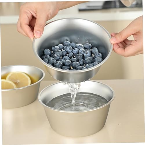 Miniatura 2 de TOYANDONA Colador de malla de acero inoxidable con lavabo Cesta de drenaje de cocina de malla fina para verduras y frutas, mini lavadora de arroz