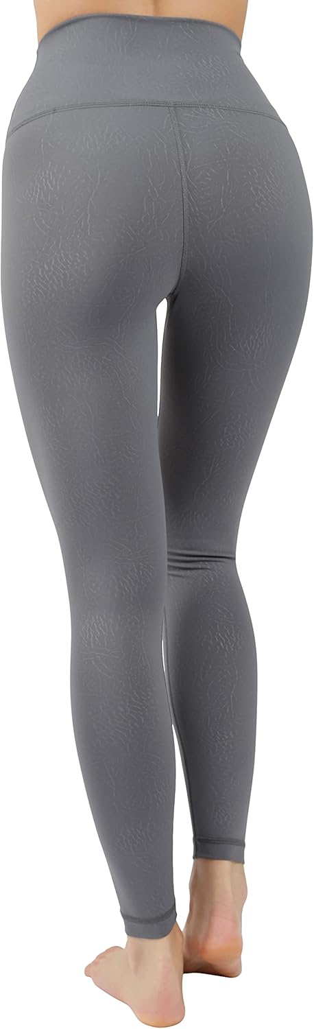 90 Degree By Reflex Womens High Waist Squat Proof Ankle Length Printed Leggings Small Python Slate Night image 4 of 5 B09BNTFDK2
