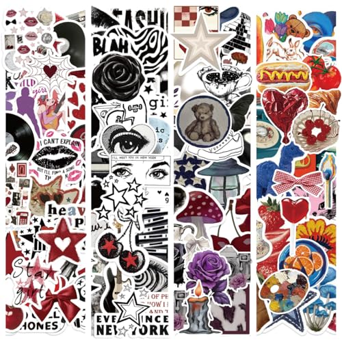 300PCS Y2K Downtown Girl Stickers, Vintage Trendy Aesthetic Waterproof Vinyl Stickers for Water Bottles Computer Laptop Journal