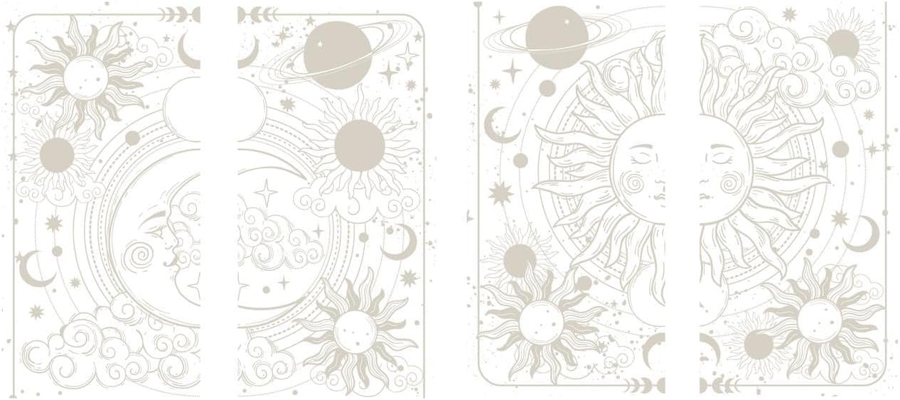 Dixie Belle Belles & Whistles Transfer | Lunar Solstice | (4) 6” x 12" Sheets | Rub On Decorative Transfer for Crafts, Furniture, DIY | Crafting Design Transfer