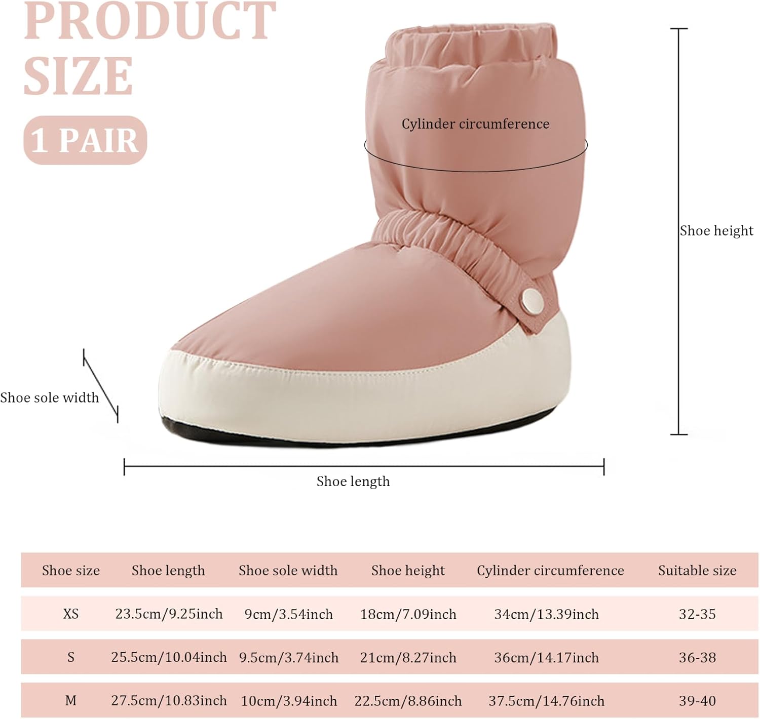 Ballet Boots, Soft Sole Thickened Warming up Dance Boots with Adjustable Strap, Waterproof Wear-Resistant Girls Ballet Shoes for Dance Training in Winter