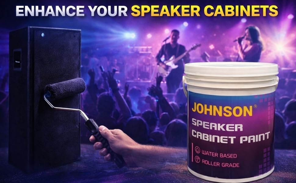Image of Speaker Paint (1 Kg) & Putty (1 Kg) Combo | Water-Based Textured Coating & Quick-Drying Butter Finish-(Black)