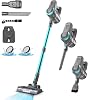 DEVOAC Cordless Vacuum Cleaner, Ultra-Lightweight Stick Vacuum, 2200mAh Battery Up to 40mins Runtime, 6 in 1 Powerful Handheld Vacuum for Home Hard Floor Carpet Pet Hair Green