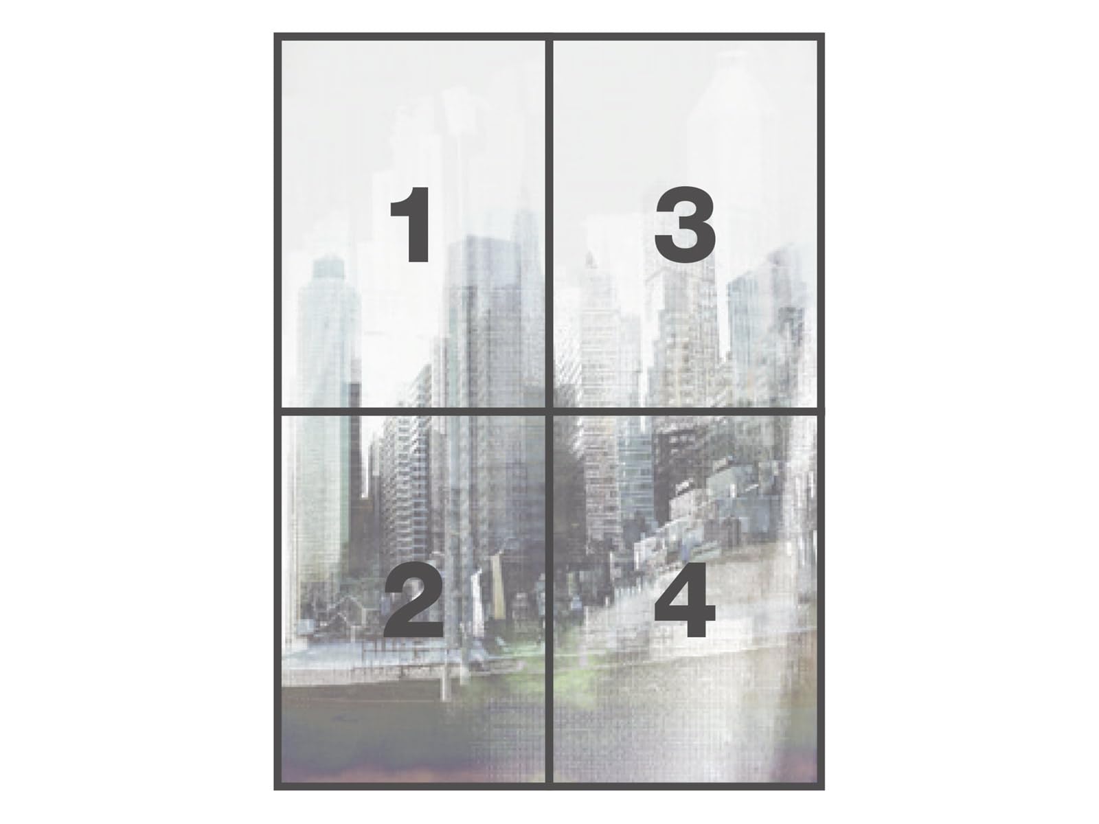 Komar Rush Wall Mural, Colourful, 50.8L x 61W cm - Image 3