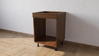 Alfredo Calandrelli Mueble base horno de 60 cm, Mueble Microondas, de color nogal con las siguientes medidas: l=60, h72, p=55 cm envío en kit, con solapa. Altura incluyendo patas 82 cm