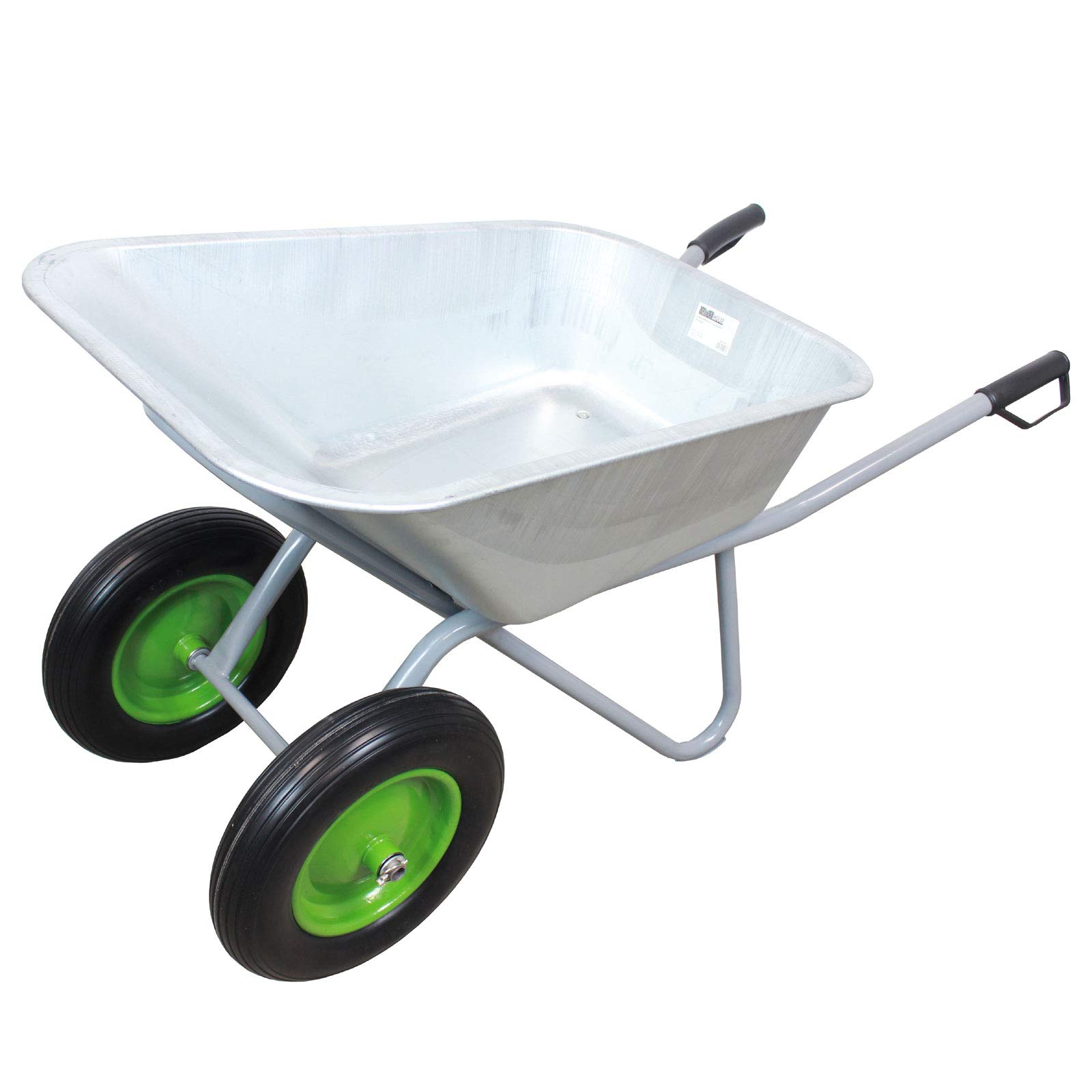 TRUTZHOLM 2-Rad Schubkarre 150L 150kg | stabile Gartenkarre Baukarre kippsicher | verzinkte Wanne | pannensichere PU-Räder | pulverbeschichteter Stahlrahmen | Sicherheitsgriffe | Zweirad