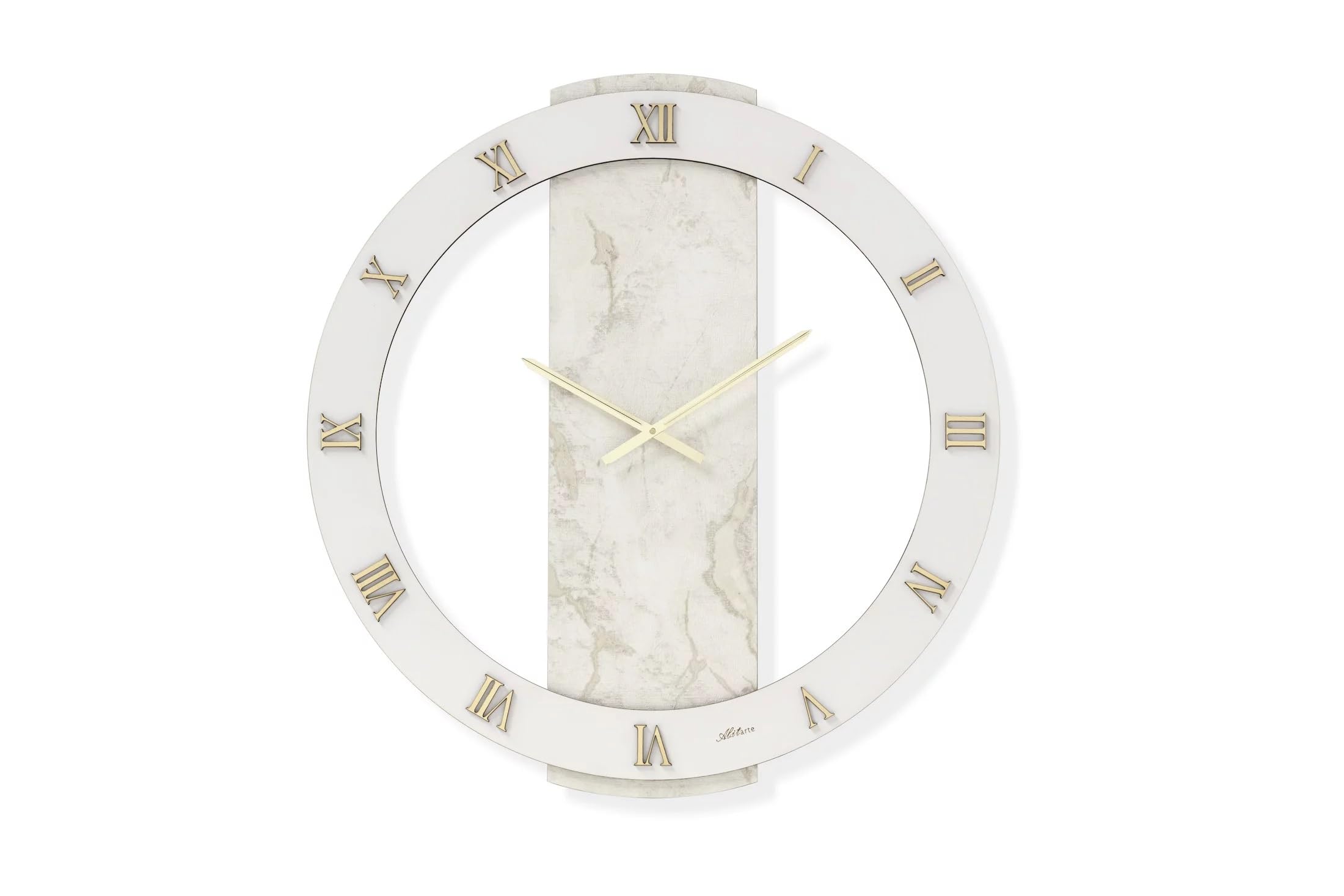 Horloge murale moderne en bois grand format pour habiller un grand mur vide
