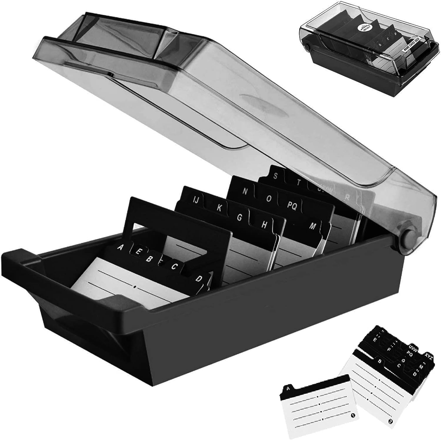 500 Capacity Card Holder Business Card Storage Box, Desktop Card