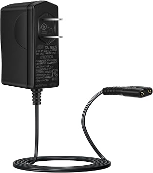 9V 6FT Charger for Homitt Electric Spin Scrubber, Compatible with HM115C, HM115CW, HM115CD, HM115CG, HM204C, 2-Prong AC Power Adapter, Replacement Power Supply for Voweek VWS211/SP02 Charging Cable