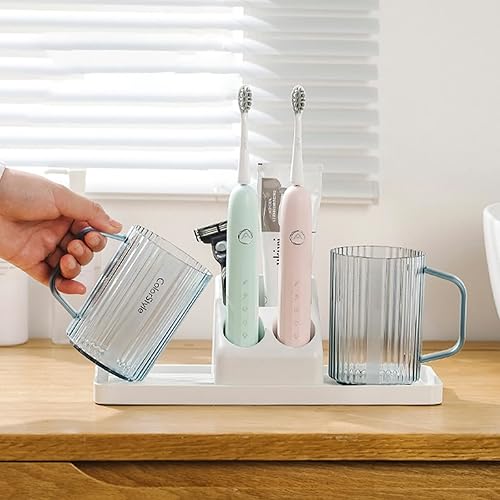 Miniatura 7 de Soporte para cepillo de dientes eléctrico para baño, organizador de cepillo de dientes eléctrico para encimera, organizador de baño, soporte para