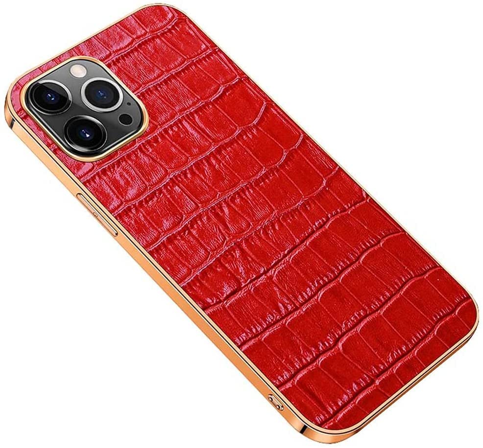 Housse iPhone 13 Pro Max rouge crocodile pour vos sorties et votre quotidien