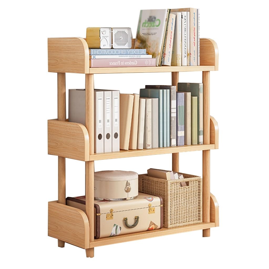 GIZNXBA Libreria Angolare Scaffale Libreria Legno Estante De Esquina Organizador para El Hogar Y La Oficina, Armario De Almacenamiento para Sala De estar, Pasillo, Cuarto De baño(3 Tier White 60 cm)