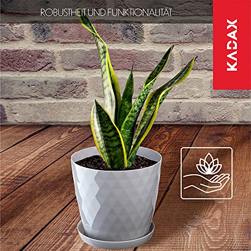 Kadax Blumentopf für Blumen und Pflanzen mit Untersetzer