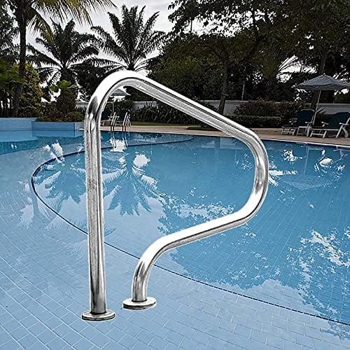 手すり スイミングプール手すり - 簡単に設置できる屋外プールステップ手すり - 80x80cm (厚さ1.5mm)