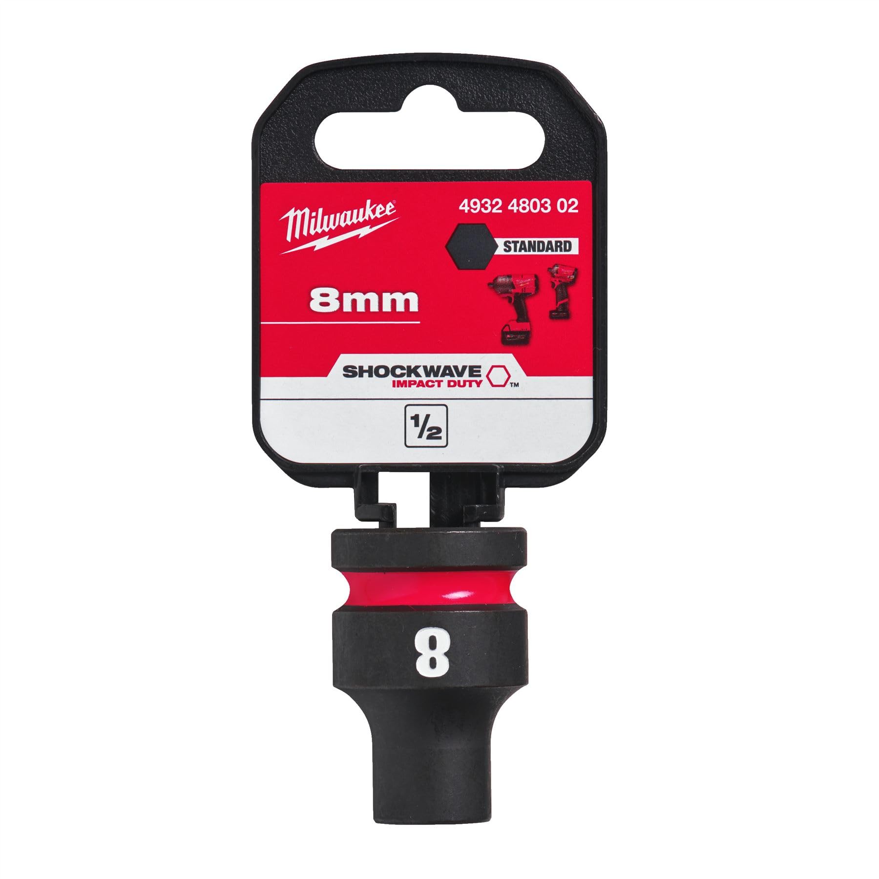 Milwaukee - 8 mm 1/2" Impact Socket - Standard - 1 Piece - Image 4