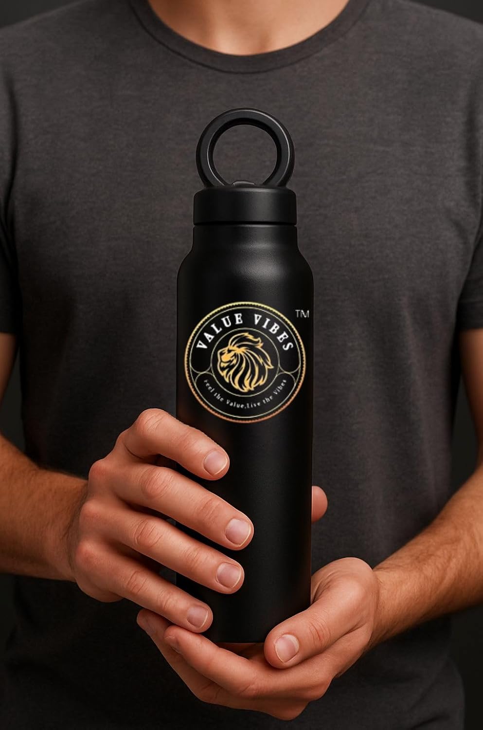 24 oz Insulated Stainless Steel Water Bottle – Vacuum Double-Wall Tumbler for Hot 12H & Cold 24H – Spill-Resistant Lid with Magnetic Handle – Portable for Travel & Gym - Image 6