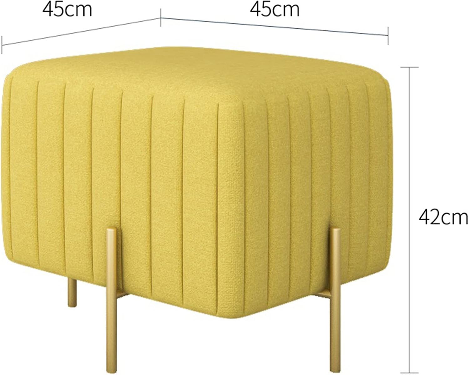 Shoe Replacement Stools at Home, Fitting Room Stools, Cloakroom Clothing Store Sofa Stools, Multifunctional Shoe Stools. (Color : Yellow)