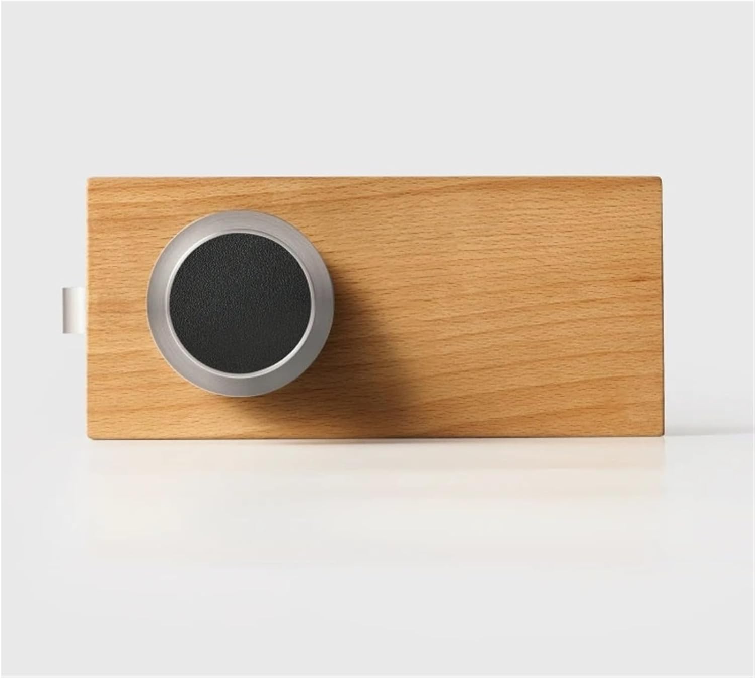 Real Leather Brass Lock Door Room Lever Handle Set Mortise Passage 1Pcs(A65-07-Key-BN-Beige)