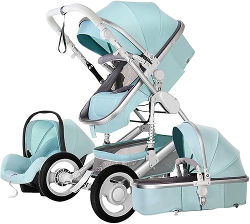OHaGin Cochecito de bebé 2 en 1, Asiento de Coche y cochecitos Combinados, Cochecito de Paseo Plegable de Lujo, resortes de absorción de Impactos, Cochecito de bebé de Alta Vista, cochecitos y coch