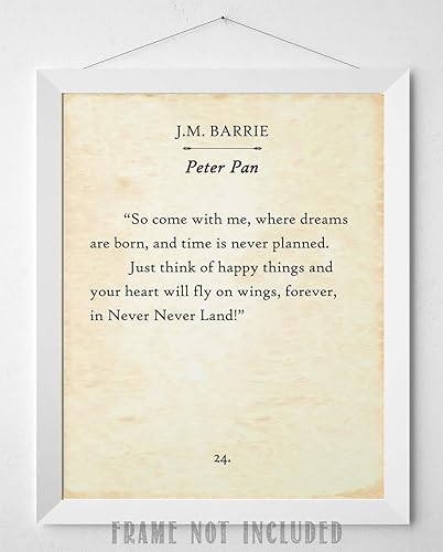Miniatura 9 de Peter Pan - So Come With Me Where Dreams Are Born - J.M. Barrie - 11x14 Unframed Typography Book Page Print - Great Neverland Gift & Decor for Baby