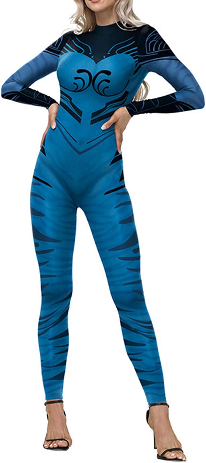 Geometric Abstract Printing Skinny Zipper One Piece Jumpsuit Long Bodysuit Outfits
