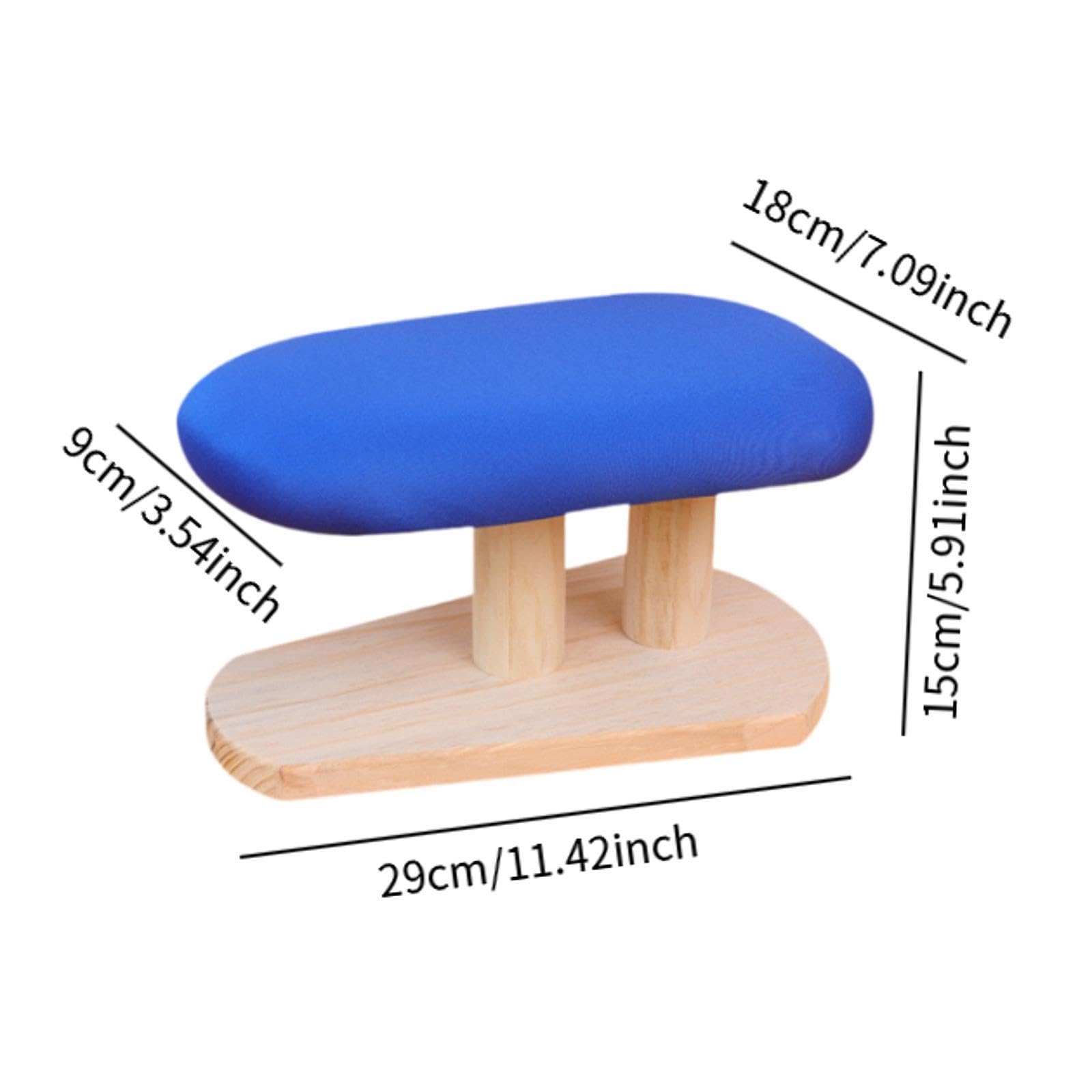 Tabla de Planchado de Madera Compacta Portátil con Almohadilla para Planchar Mangas Cuello Costuras Prendas Adecuada para Hogar Taller Manualidades, Azul 29cmx18cmx15cm, Individual