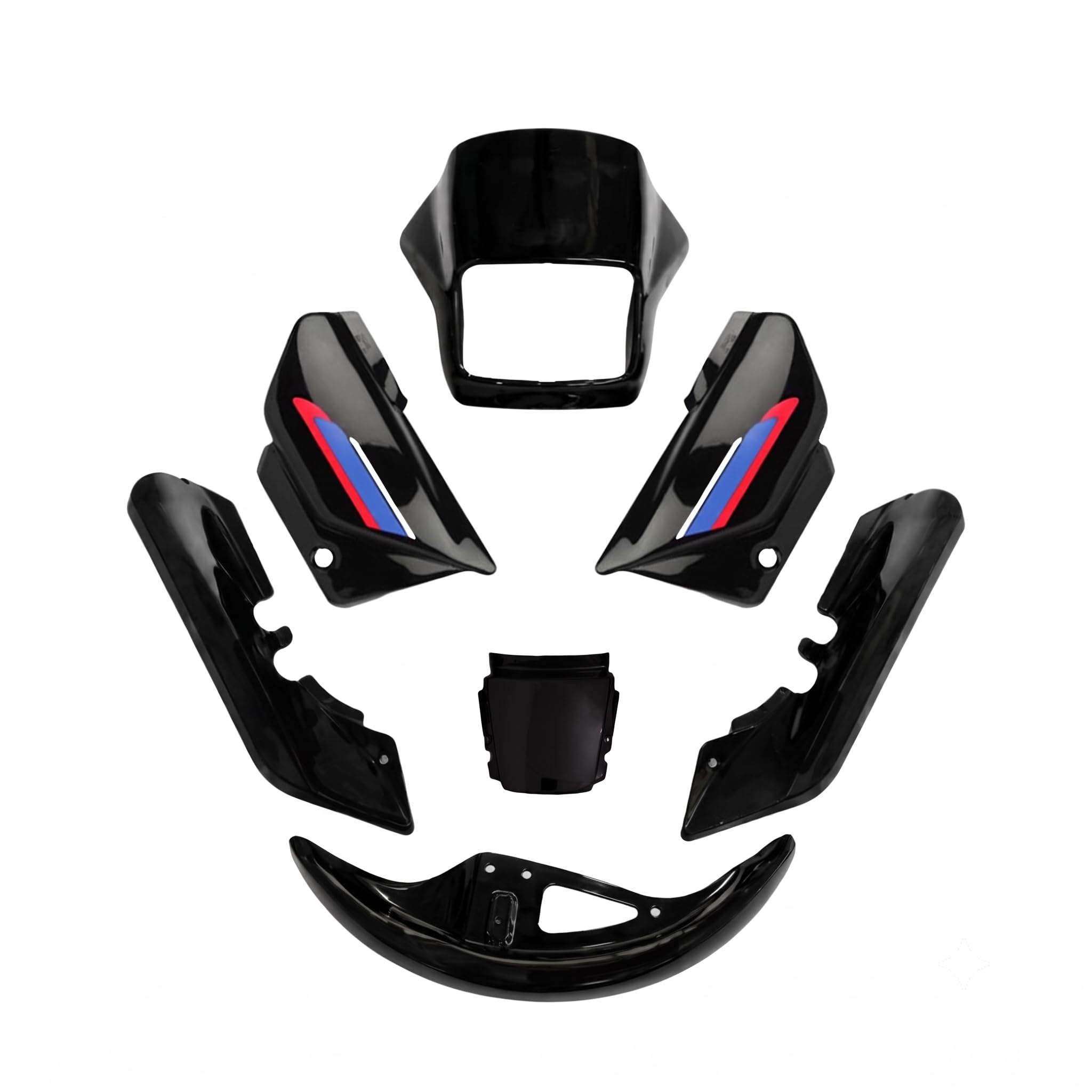 OFTBK-001 Full Body Kit Compatible for Splendorr Old Model Black | ABS Plastic Bike Body Panel (Set of 7)-image-26